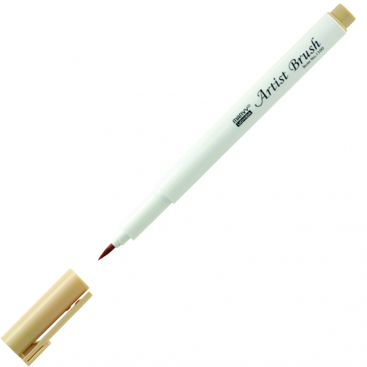 Маркер-кисть, акварельные чернила на водной основе Beige MAR1100/24 /Marvy — PalitraMastera