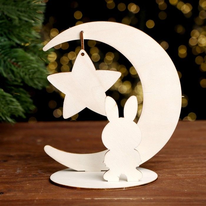 Декор под раскраску «Заяц со звездой» 13 * 14 * 13 см — PalitraMastera