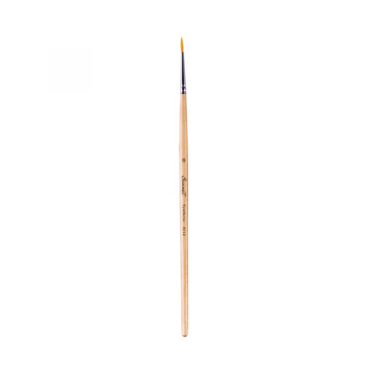 Синтетика круглая короткая ручка пропитанная лаком Сонет №0  (311200) — PalitraMastera