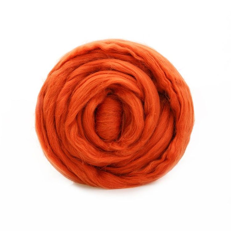 Полутонкая шерсть 100% терракот 031, 50 гр для валяния — PalitraMastera