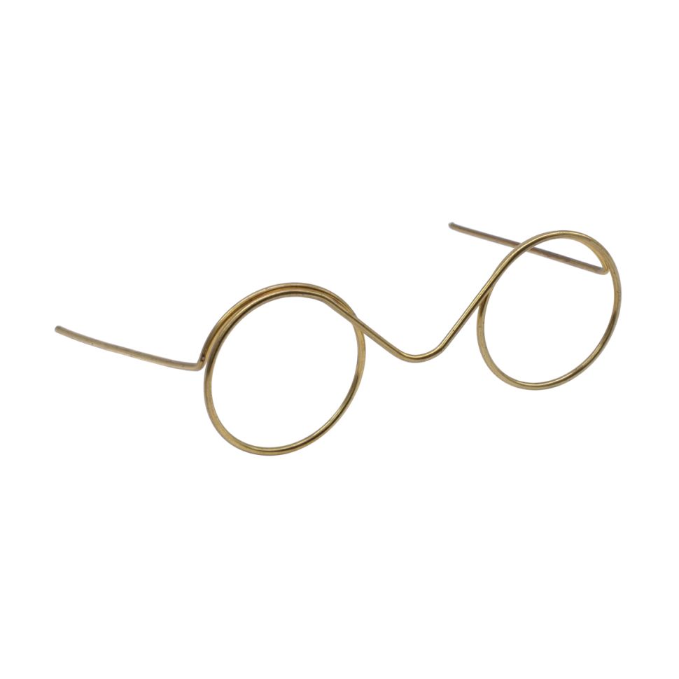 AR1067 Очки металл 6,5*5,2см, 1шт (золото) фото 1 — PalitraMastera