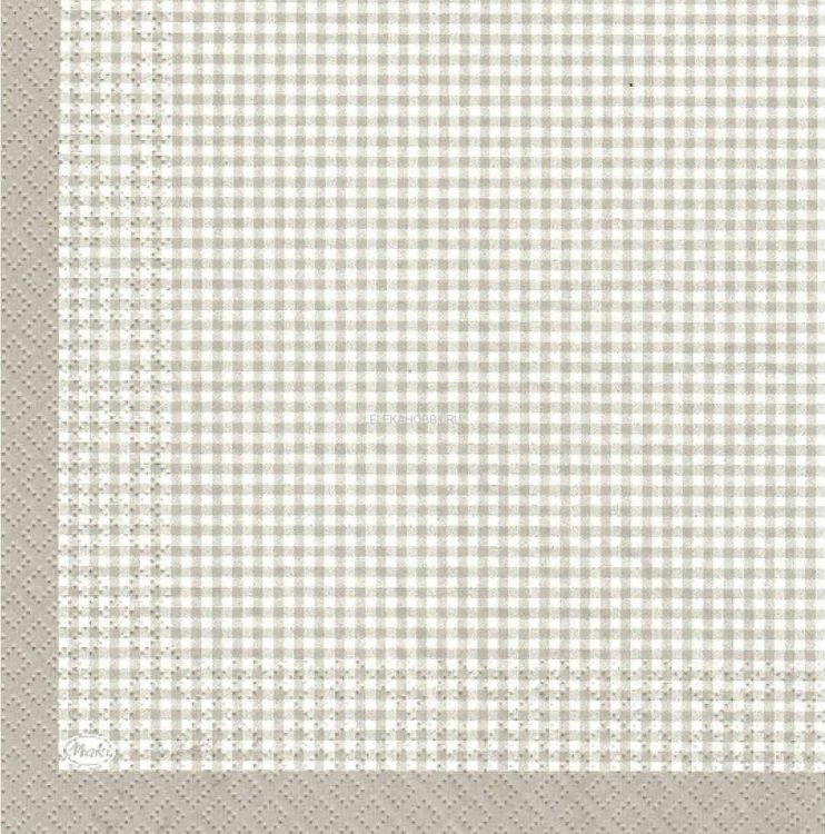 Салфетки - трехслойные, Maki, 33х33 см, клетка бежевая — PalitraMastera