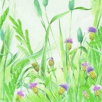 Салфетки бумажные для декупажа, 33х33 см, "Луг", упаковка 20 шт. фото 1 &mdash; PalitraMastera