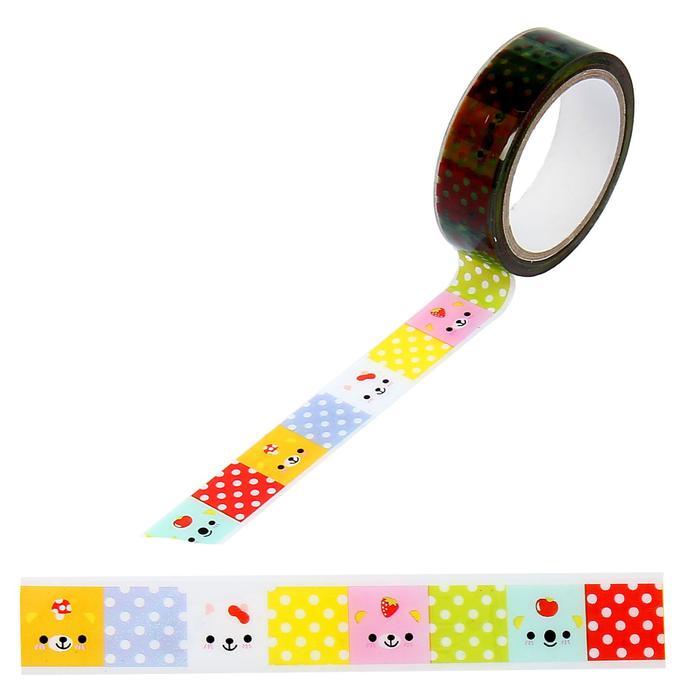 Клейкая лента декоративная "Весёлые картинки" 10 м, МИКС фото 1 — PalitraMastera
