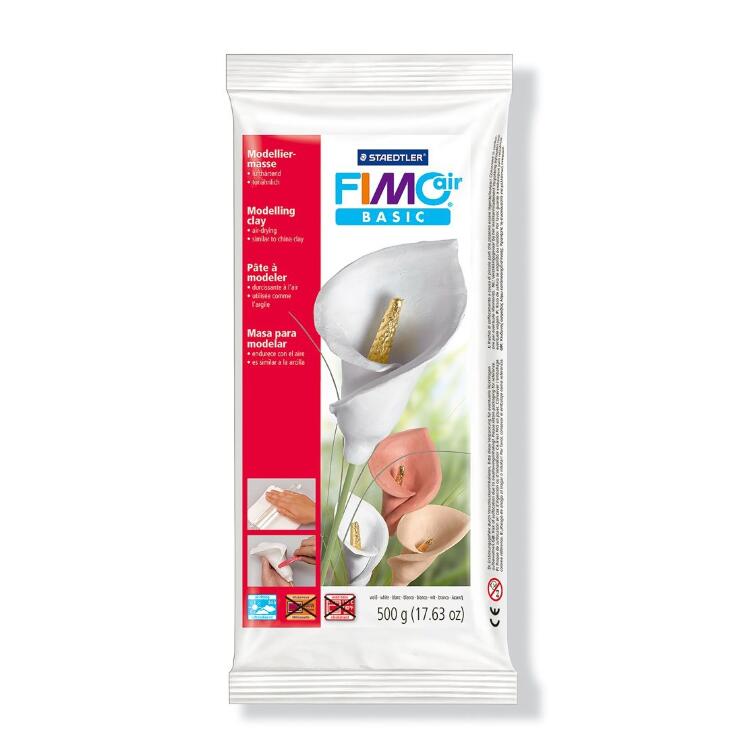 FIMOair|Efaplast Classic классическая полимерная глина, высых.на воздухе, 500 гр. цвет: белый, арт. 8100-0 — PalitraMastera
