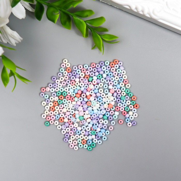 Бисер стекло 8/0 "Перламутр. Меланж" 10 гр  7463350 фото 1 — PalitraMastera