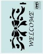 Трафарет пластиковый, бантик с сердечками, размер 25,5х20,5 см, арт. DK28023 фото 1 &mdash; PalitraMastera