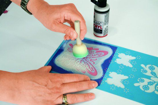 Marabu Трафарет "Бабочки", 15*33 см  АКЦИЯ!!!--- &mdash; PalitraMastera