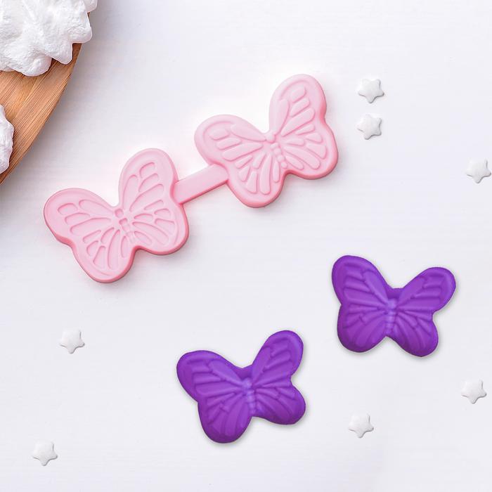 Молд 3,5 см &quot;Бабочка&quot;, цвета МИКС--- — PalitraMastera