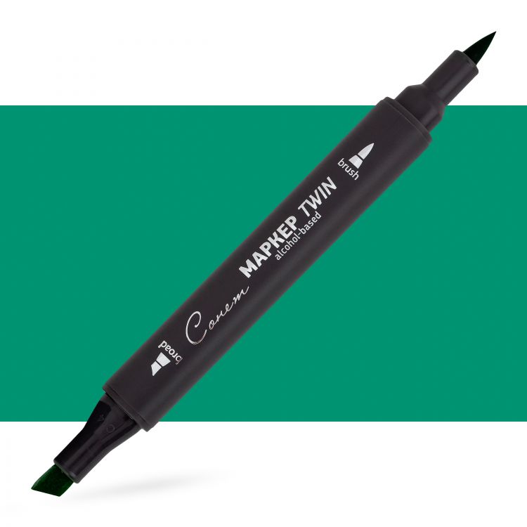 Маркер спиртовой Сонет Twin Brush, виридийский &mdash; PalitraMastera