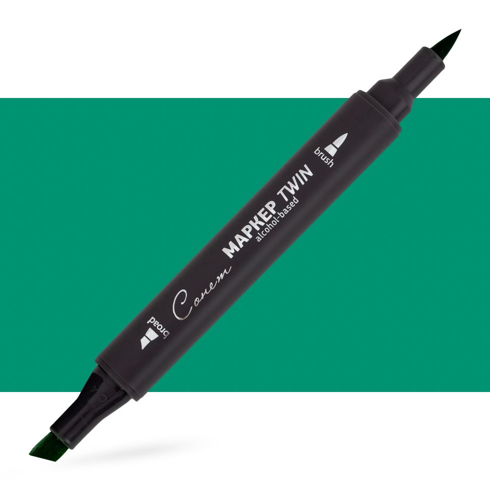 Маркер спиртовой Сонет Twin Brush, виридийский фото 1 &mdash; PalitraMastera