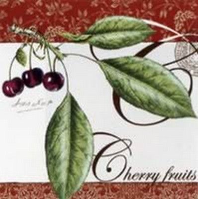 Салфетка для декупажа 33 х 33 см Три вишенки — PalitraMastera