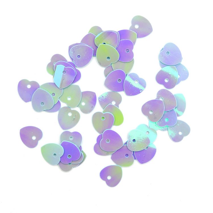 Пайетки 'сердечки' 10х10мм, 'Астра' 10г (17 св.-бирюзовый) — PalitraMastera