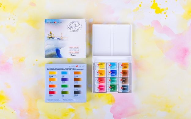 Набор акварели Белые Ночи пластик &quot;Пленэр&quot; пластик, 12 шт. х2,5 мл. — PalitraMastera