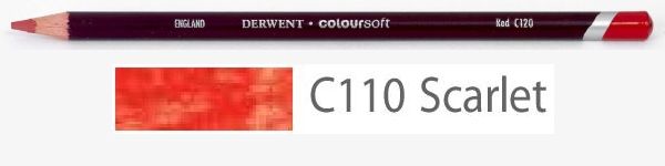 Цветной карандаш Coloursoft, мягкий, С110 алый, круглый корпус 8 мм, грифель - 4 мм. фото 1 &mdash; PalitraMastera