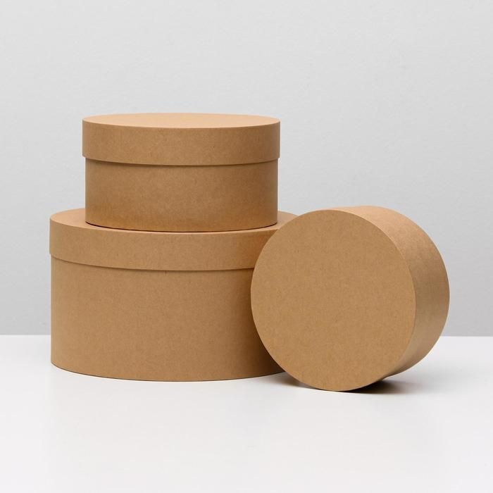 Набор коробок 3 в 1 &quot;Крафт&quot;, 30 х 30 х 15 - 20 х 20 х 10 см — PalitraMastera