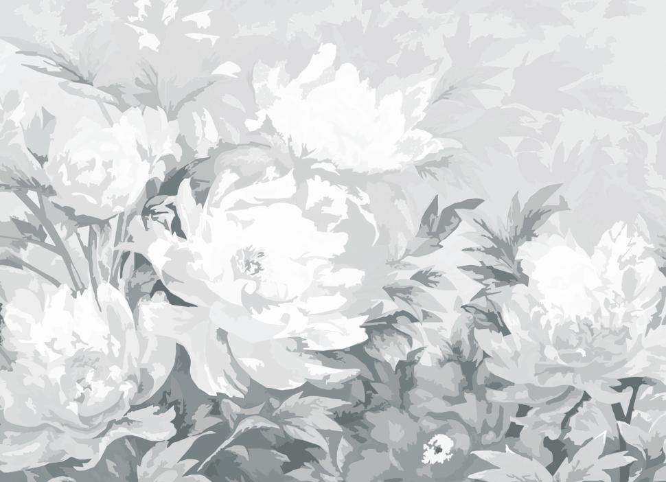 Холст на картоне с эскизом, 30х40 см, "Пионы" фото 1 — PalitraMastera