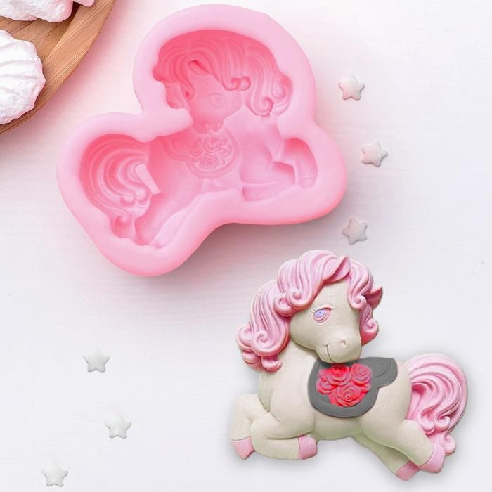 Молд силиконовый «Пони», 9,8*9 см (подходит для изготовления мыла) — PalitraMastera