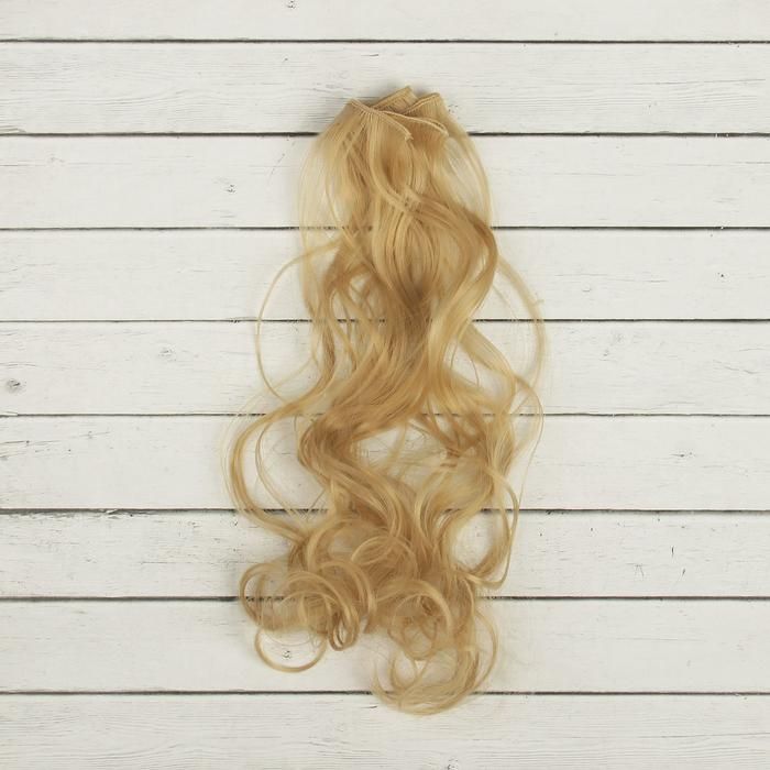 Волосы - тресс для кукол "Кудри" длина волос 40 см, ширина 50 см, №15  2294343 фото 1 — PalitraMastera
