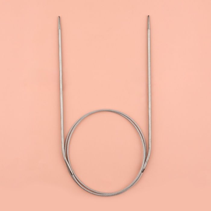 Спицы круговые, для вязания, с металлическим тросом, d=2.5 мм, 14/80 см — PalitraMastera