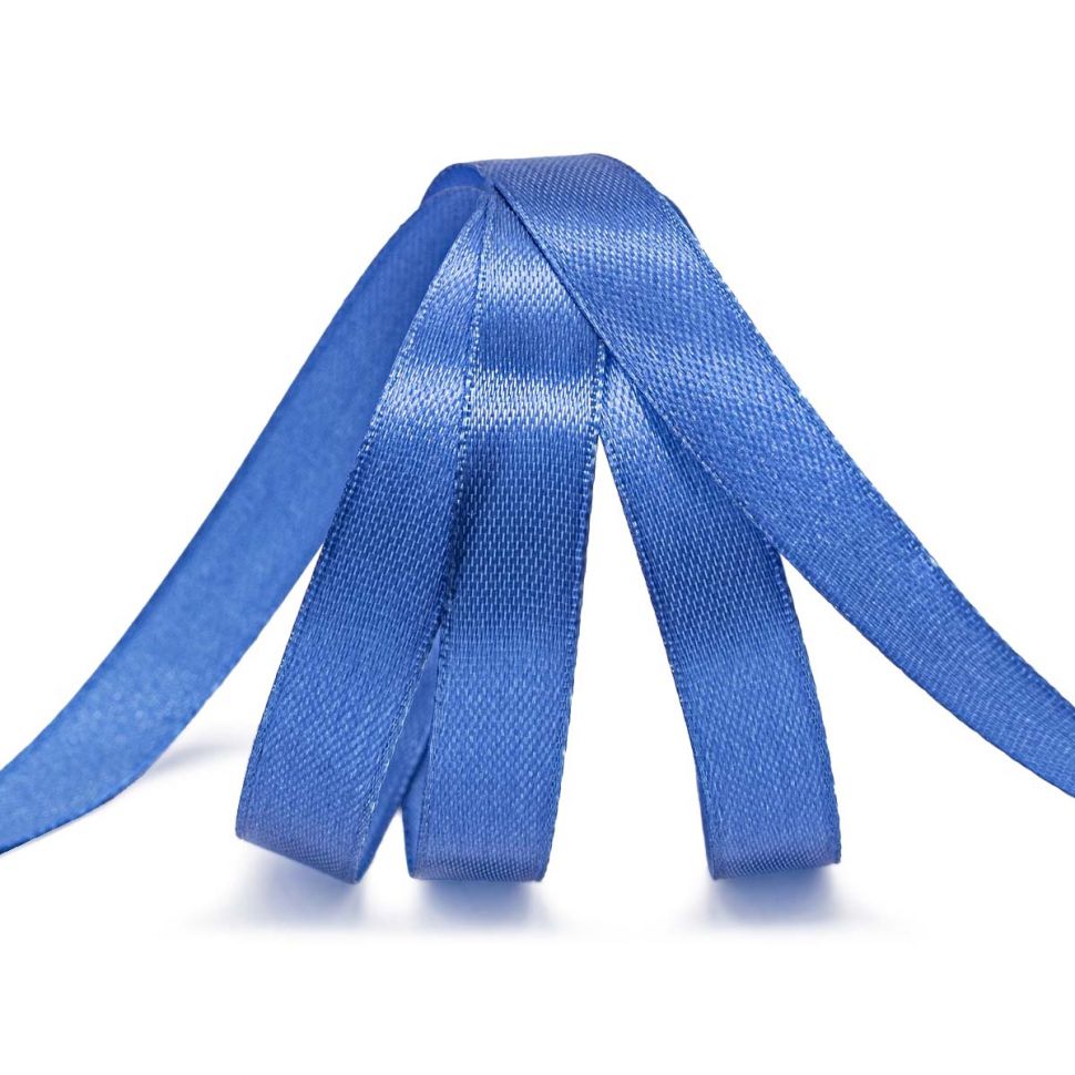 Лента атласная 1,2см*22,86м (154 ярко-голубой) фото 1 — PalitraMastera