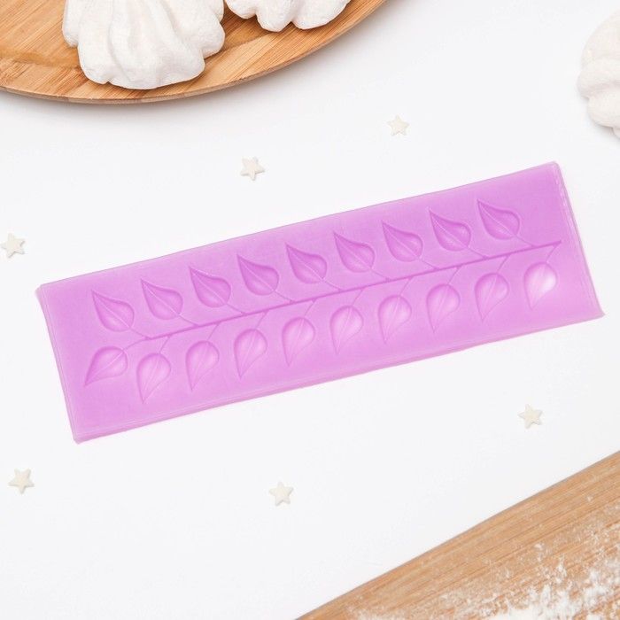 Молд «Веточка с листьями», 1650,5 см, цвет МИКС — PalitraMastera