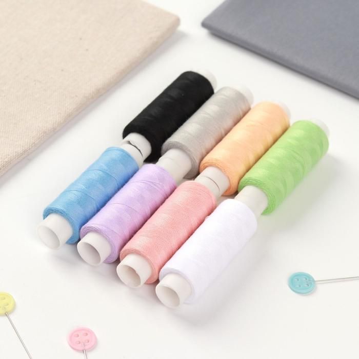 Набор ниток «Пастель», 50/2, 150 м, 8 шт, цвет разноцветный фото 1 — PalitraMastera