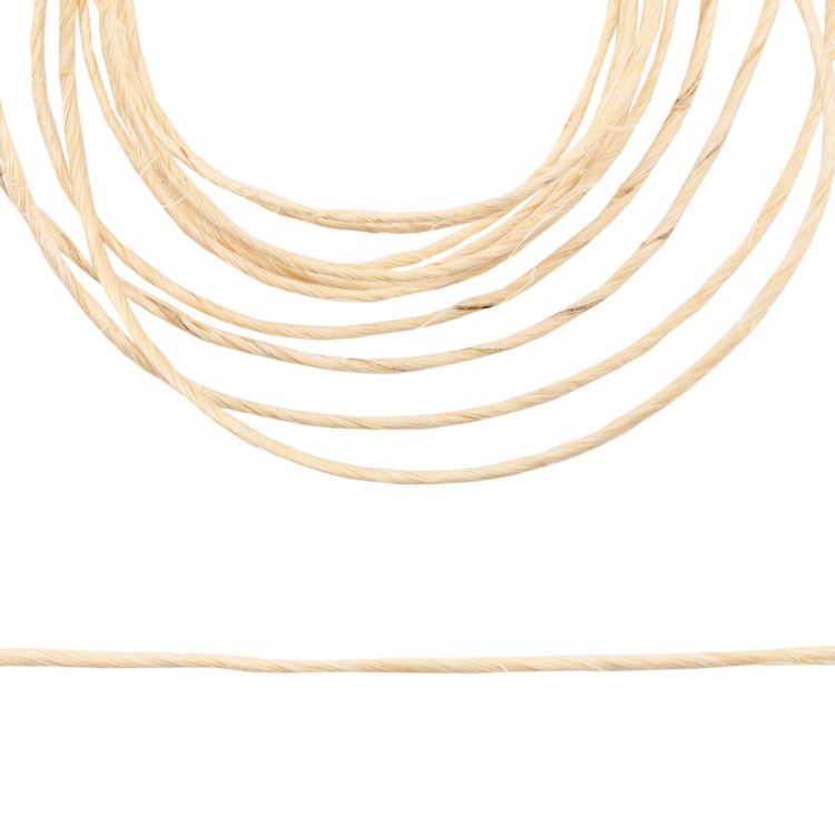 76240 Шпагат сизалевый 2-х ниточный 1000 текс, 1 мм*100 м, 100 гр, цв. натуральный — PalitraMastera