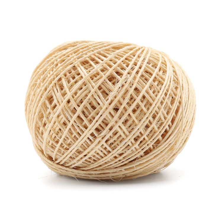 76240 Шпагат сизалевый 2-х ниточный 1000 текс, 1 мм*100 м, 100 гр, цв. натуральный — PalitraMastera