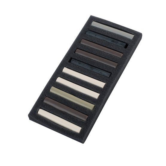 Ладога Набор сухих художественных графических материалов: соус ассорти цветов 10 мелков — PalitraMastera