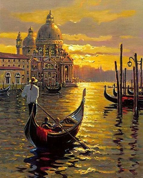 Картины по номерам 40х50 Вечерняя Венеция (VA-2903) фото 1 — PalitraMastera