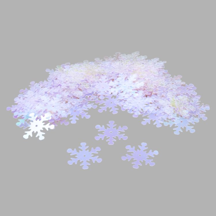 Пайетки 'снежинки' 24мм, Astra&amp;Craft 10г (119 розовый прозрачный с эффектом AB) &mdash; PalitraMastera