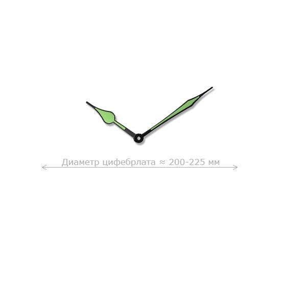 Комплект стрелок (часовая и минутная) 69-97 мм 3130 y LZ черный со свето-массой — PalitraMastera