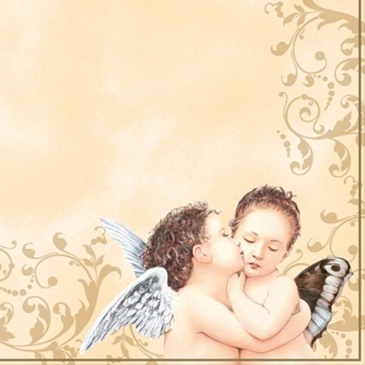Салфетка для декупажа 33 х 33 см Целующийся ангел фото 1 &mdash; PalitraMastera