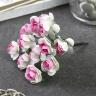 Декор для творчества "Бело-розовый/сиреневый цветок" (1 набор=1 букету) в букете12 шт. МИКС фото 1 — PalitraMastera