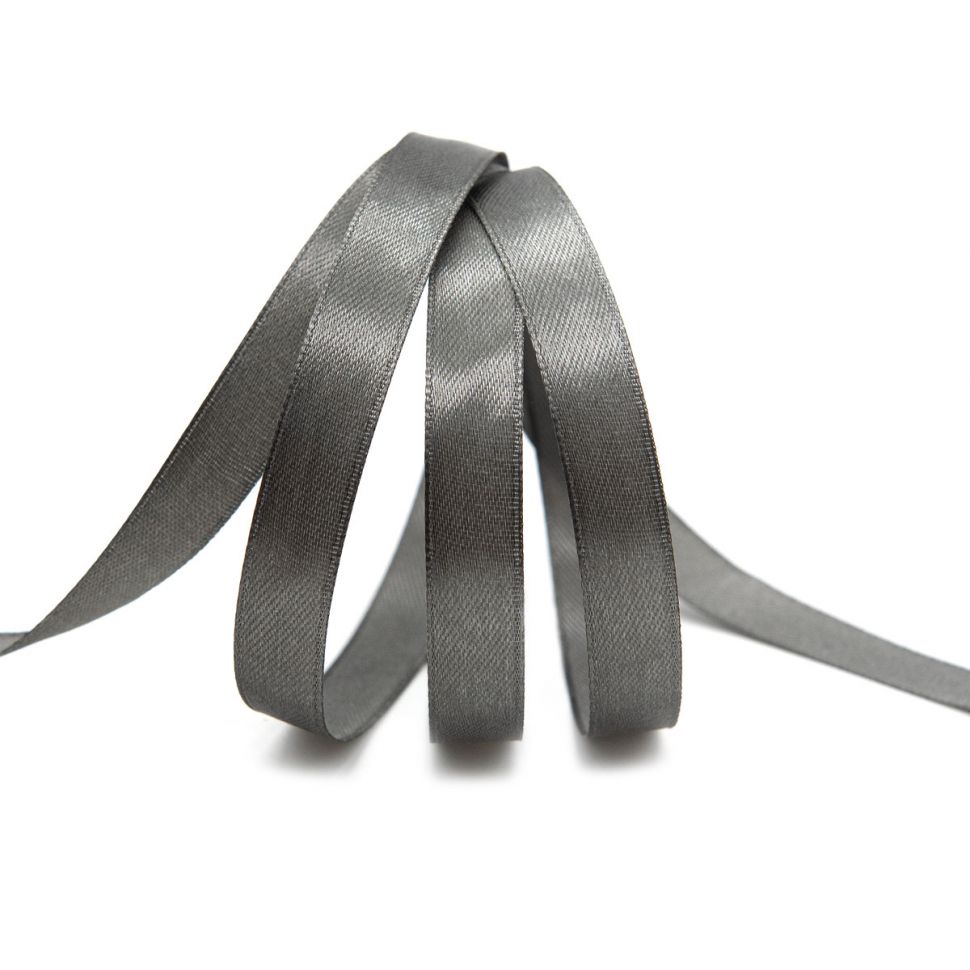 Лента атласная 1,2см*22,86м (153 т.серый) фото 1 — PalitraMastera