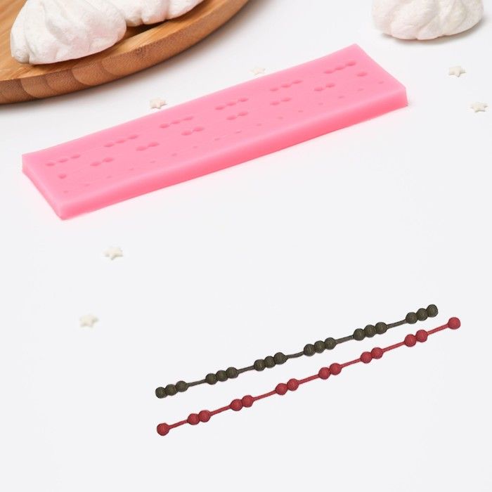 Молд «Бусы», 15,5*4,5*1,3 см, цвет МИКС — PalitraMastera