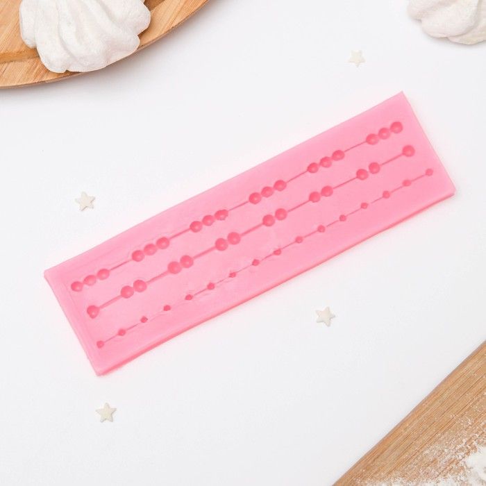 Молд «Бусы», 15,5*4,5*1,3 см, цвет МИКС — PalitraMastera