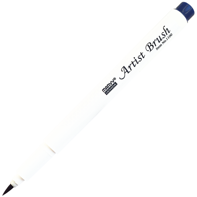 Маркер-кисть, акварельные чернила на водной основе Blue MAR1100/3 /Marvy — PalitraMastera