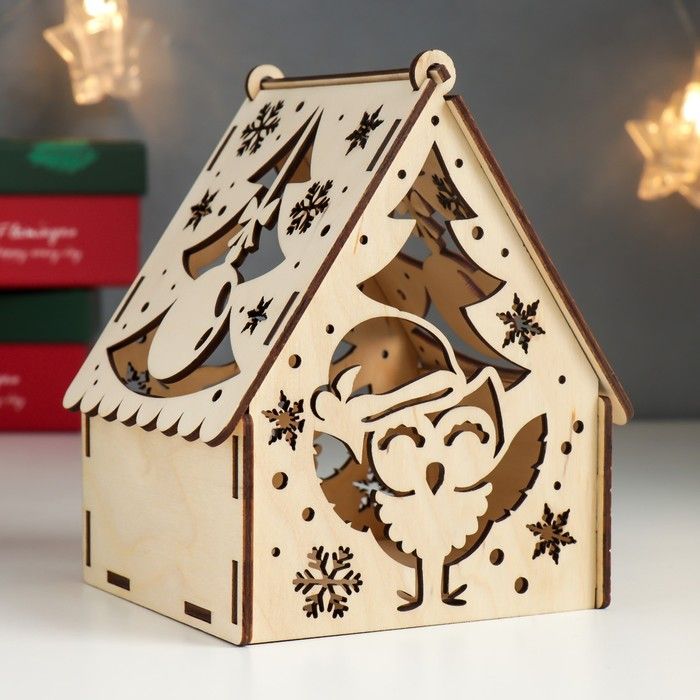 Шкатулка &quot;Домик. Сова&quot; 12х10х14 см 9088923 — PalitraMastera