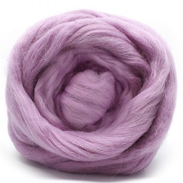 Полутонкая шерсть 100% розовая сирень 029, 50гр  для валяния — PalitraMastera