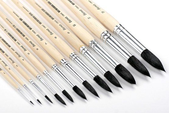 Кисть белка ( имитация) круглая №08, короткая ручка/эконом фото 1 — PalitraMastera