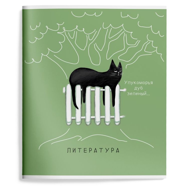 Тетрадь 48 л. А5 лин. скреп. Schoolformat ПУШИСТЫЕ БУДНИ Литерат. мел. карт., спл. УФ-лак — PalitraMastera