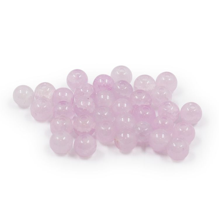 1301131 Бусины стеклянные 'Нефритовое кракле' 6мм, упак/59шт., Astra&amp;Craft (3 сиреневый) — PalitraMastera