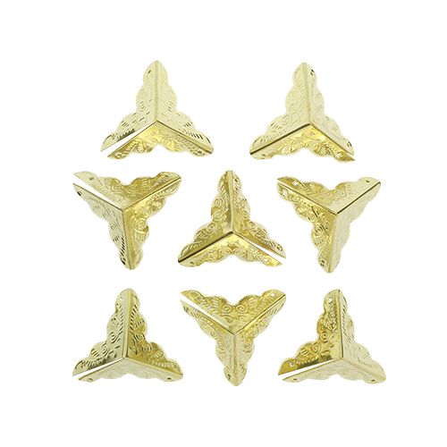 Уголок декоративный для шкатулок 25*25мм, 8шт золото — PalitraMastera