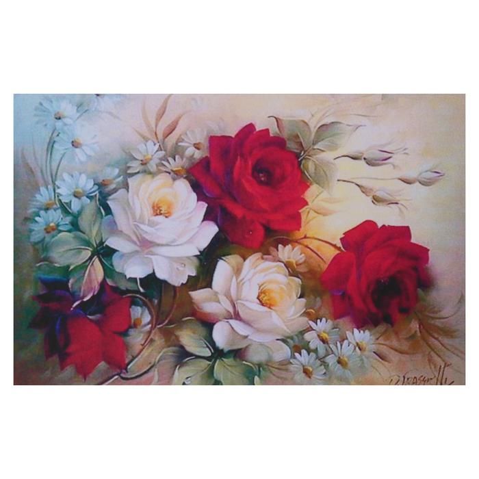 Алмазная мозаика "Винтажный букет" 29*19см, 39 цветов фото 1 &mdash; PalitraMastera