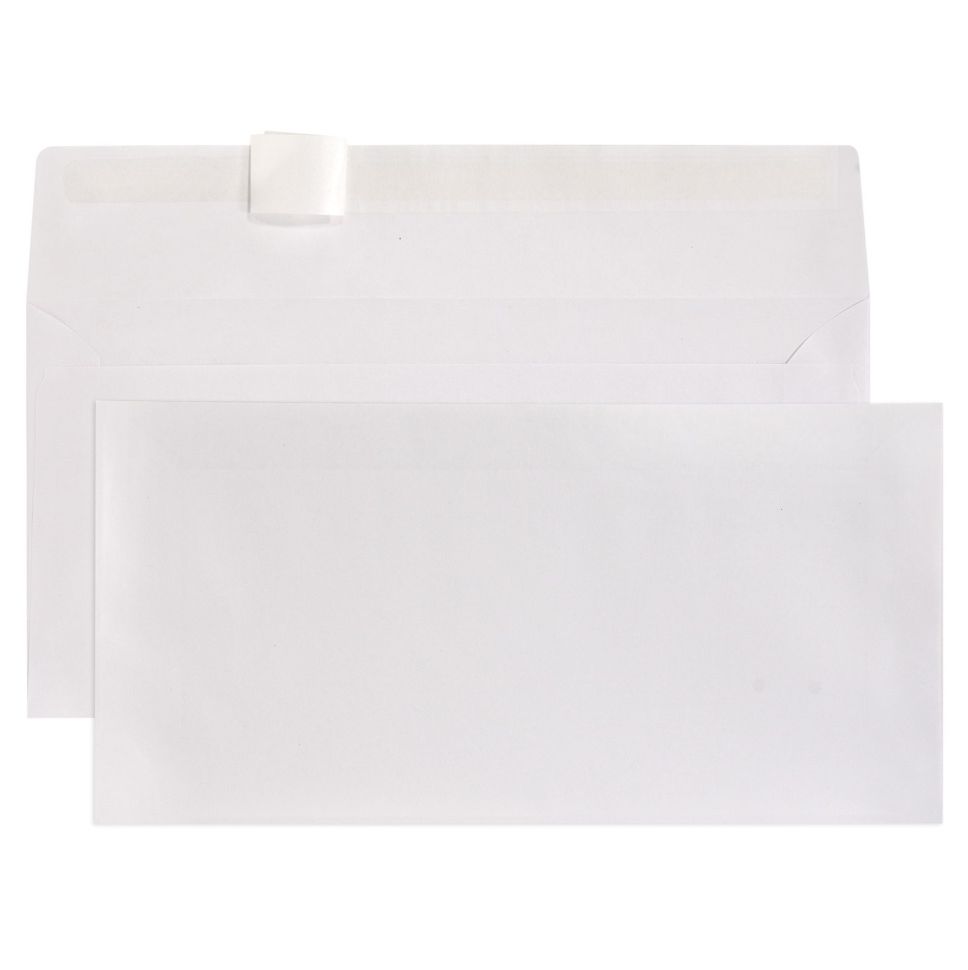 Конверт почт. оф. Е65 LITE 110х220 стрип чистый 80 г/м2 белый плоск. фото 1 — PalitraMastera
