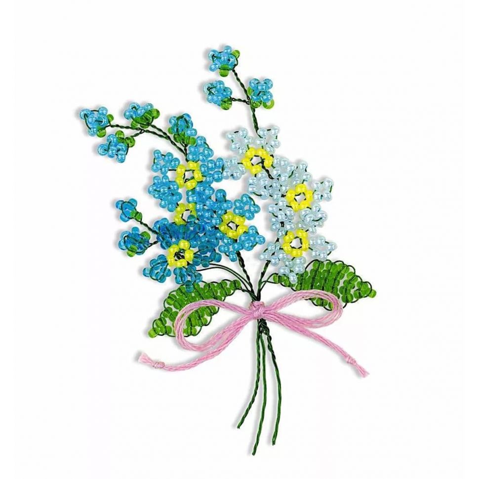 В209 Набор для бисероплетения Риолис 'Незабудки' 4,5*6 см фото 1 — PalitraMastera
