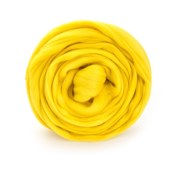 Полутонкая шерсть 100% лимон 027, 50 гр для валяния — PalitraMastera