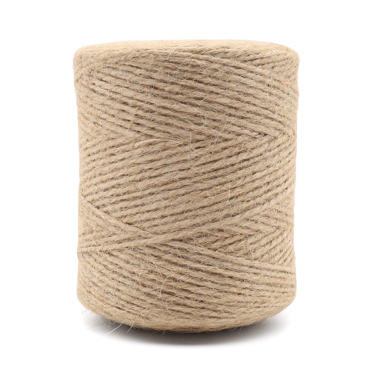 70487 Шпагат джутовый 2-х ниточный 1120 текс, кач. СВ, 1,12 мм*196 м, 220 гр, цв. натуральный — PalitraMastera